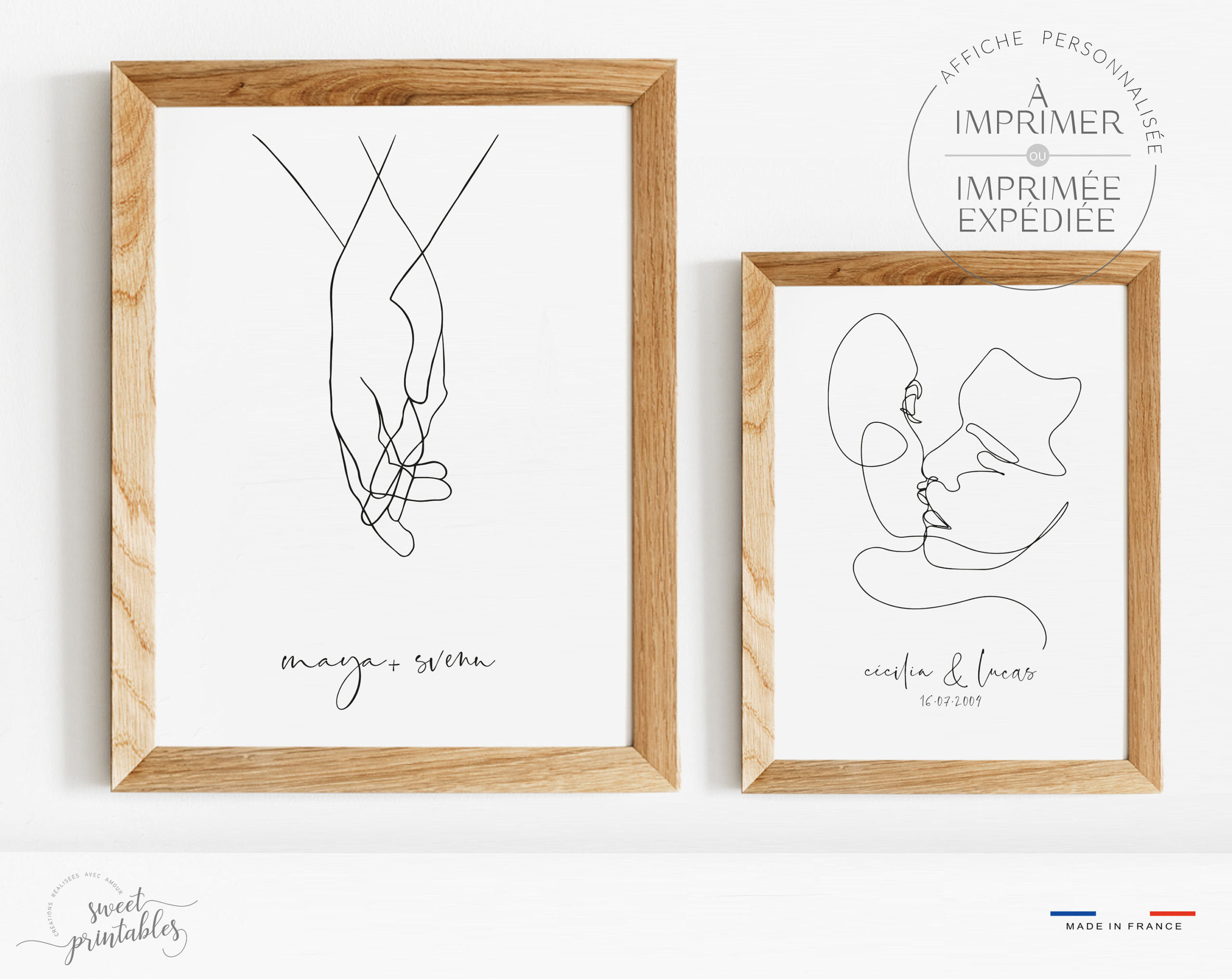 ☆ Affiche, Empreintes d'Amour, les Mains qui Tissent votre Famille